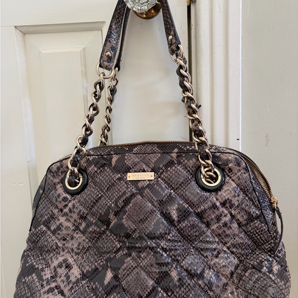 Kate Spade quilted snakeskin handbag